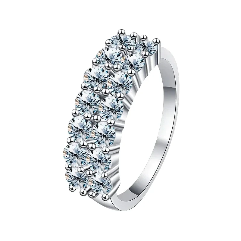 GRA 1.4ct Real Moissanite Diamond Eternity Ring for Women 925 Sterling Silver Daily Party Gorgeous High Quality Fine Jewelry - Image 2