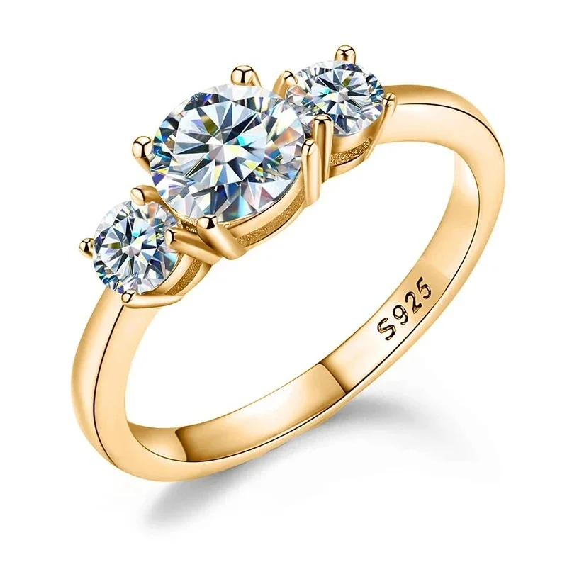 GRA 1.6ct Real Moissanite Diamond Round Ring for Women 925 Sterling Silver Party Anniversary High Quality Fine Luxury Jewelry - Image 3
